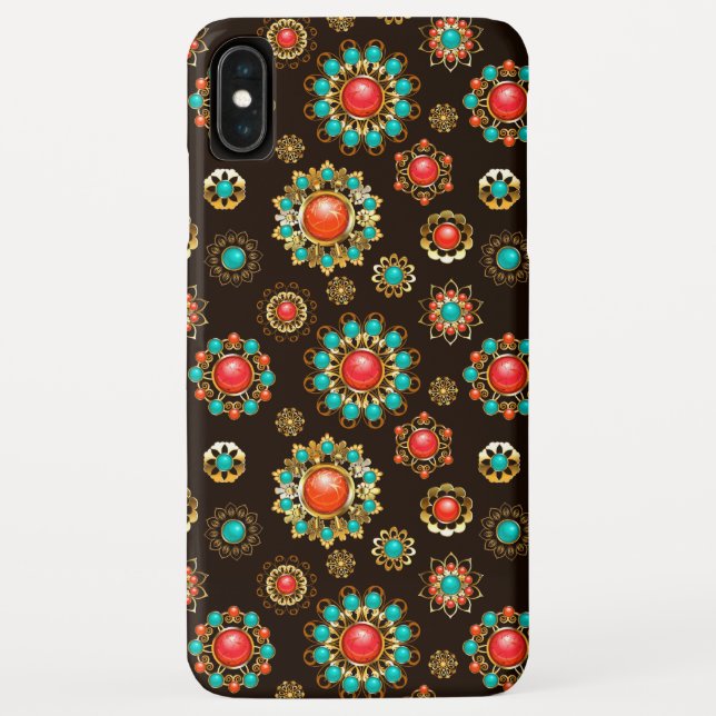 Ethnic Brooches Nahtloses Muster Case-Mate iPhone Hülle (Rückseite)
