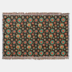 Ethnic Brooches Nahtloses Muster Decke