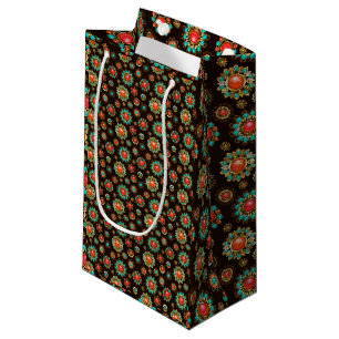 Ethnic Brooches Nahtloses Muster Kleine Geschenktüte