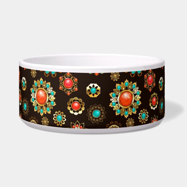 Ethnic Brooches Nahtloses Muster Napf (Vorderseite)