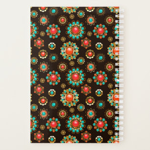 Ethnic Brooches Nahtloses Muster Planer