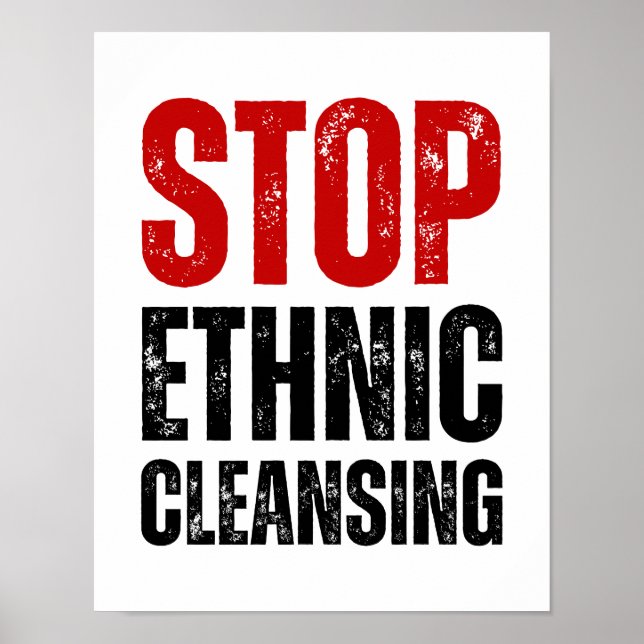 Ethnic Cleansing stoppen | Bekämpfung von Völkermo Poster (Vorne)
