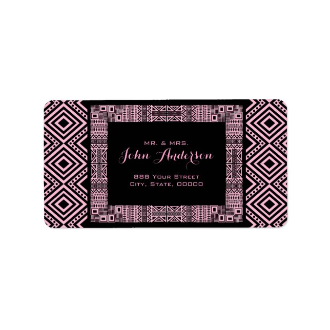 Ethnic Design Return Address Labels #3 Adressaufkleber (Vorne)