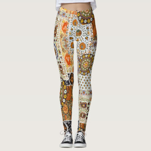 Ethnic Digital Abstrakt: Nahtloses Muster Leggings