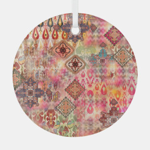 Ethnic Digital Abstrakt Seamless Muster Ornament Aus Glas