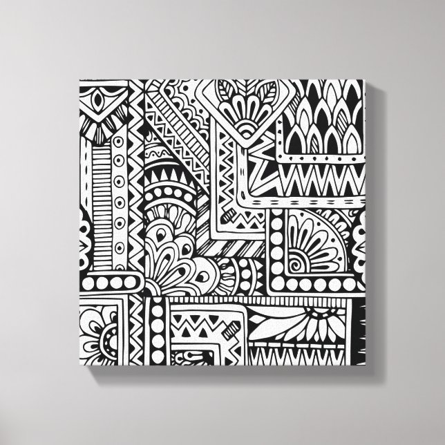 Ethnic Doodle 6 Leinwanddruck (Vorderseite)
