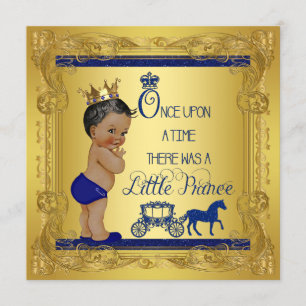 Ethnic einmal auf die Zeit Prince Baby Dusche Einladung
