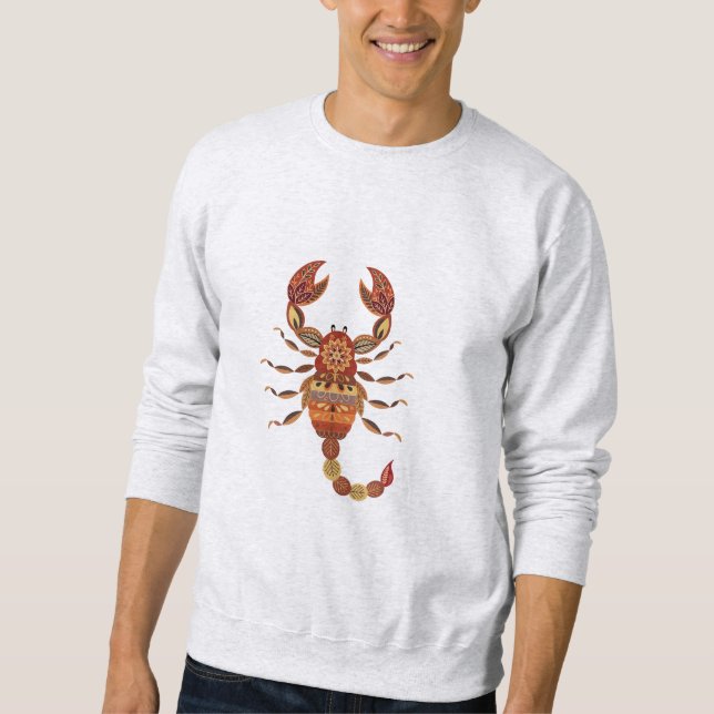Ethnic Floral Scorpion Sweatshirt (Vorderseite)