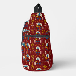 Ethnic Folk Pattern Crossbody Bag