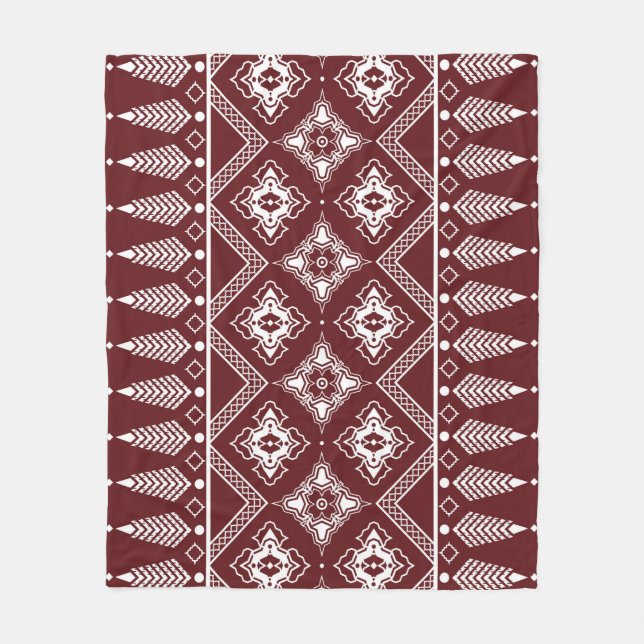 Ethnic Geometric Asian Style Muster Fleecedecke (Vorderseite)