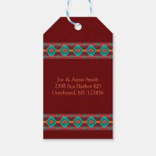 Ethnic Geometric Southwest Native Geschenkanhänger