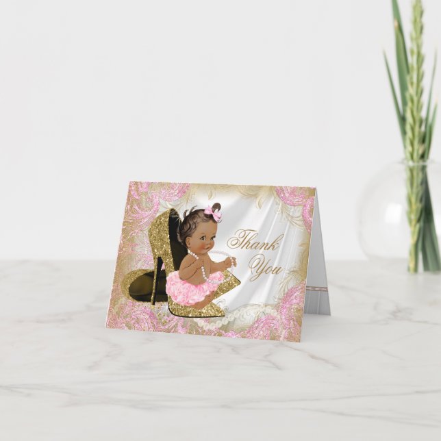 Ethnic Girl Baby Shower Vielen Dank (Vorderseite)