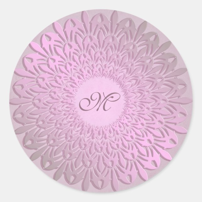 Ethnic Gradient Mandala Runder Aufkleber (Vorderseite)