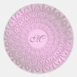 Ethnic Gradient Mandala Runder Aufkleber