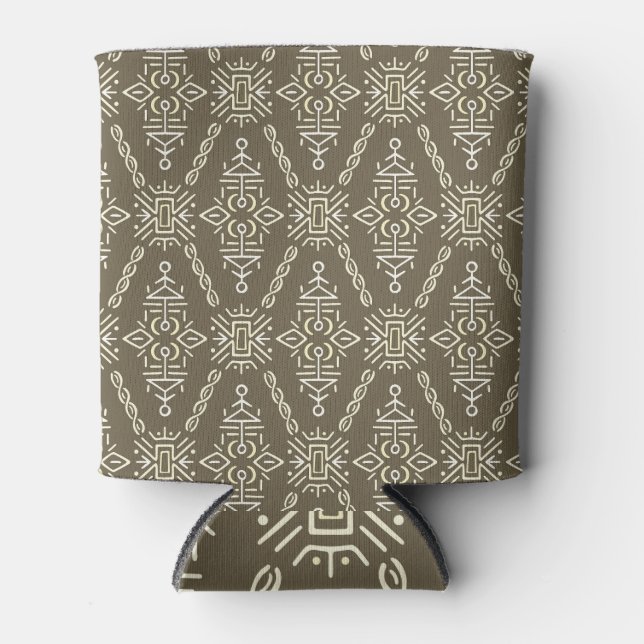Ethnic Hand Drawn Boho Tile Dosenkühler (Vorderseite)