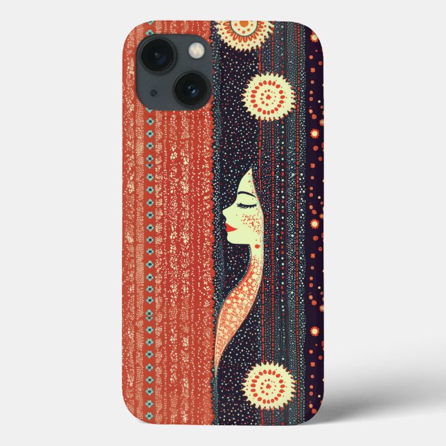 Ethnic Indian Bandhani iPhone 13 Fall Case-Mate iPhone Hülle (Rückseite)
