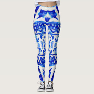 Ethnic Indigo Arrow Indianermuster Leggings
