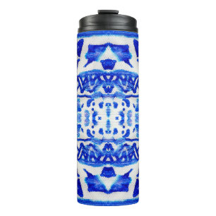 Ethnic Indigo Arrow Indianermuster Thermosbecher