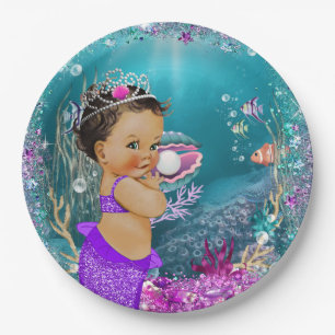 Ethnic Little Mermaid Baby Paper Teller