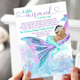 Ethnic Mermaid Mail Baby Dusche Einladung