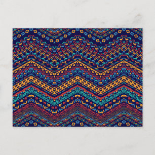Ethnic Motifs Postkarte