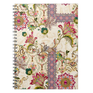 Ethnic Mughal Floral Paisley Notizblock