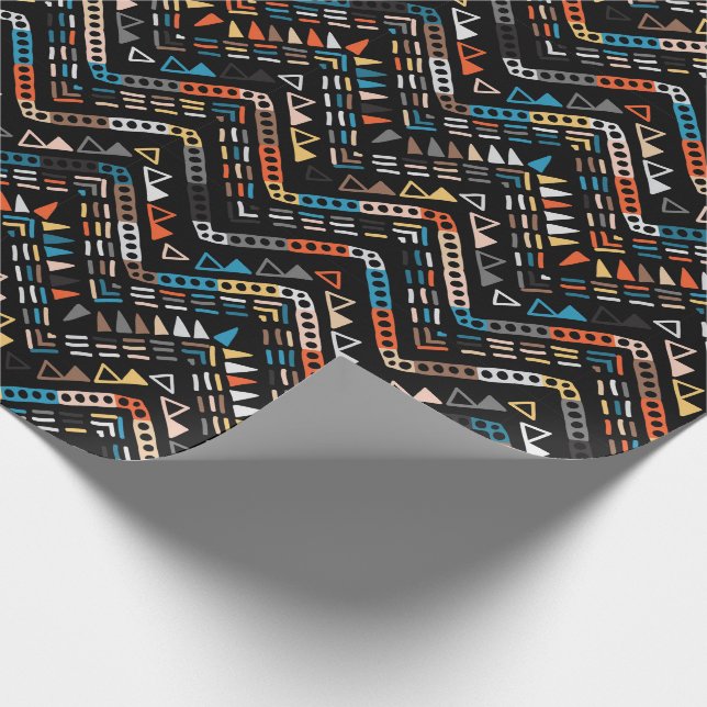 Ethnic Muster Wrapping Paper Geschenkpapier (Ecke)