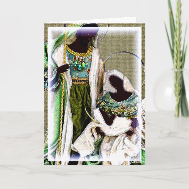 Ethnic Nativity Scene Karte (Vorderseite)