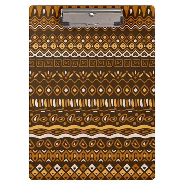 Ethnic Pattern Clipboard Klemmbrett (Vorderseite)