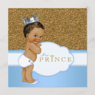 Ethnic Prince Baby Dusche Einladung