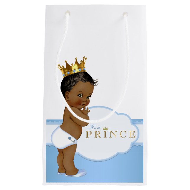 Ethnic Prince Baby Dusche Kleine Geschenktüte (Vorderseite)