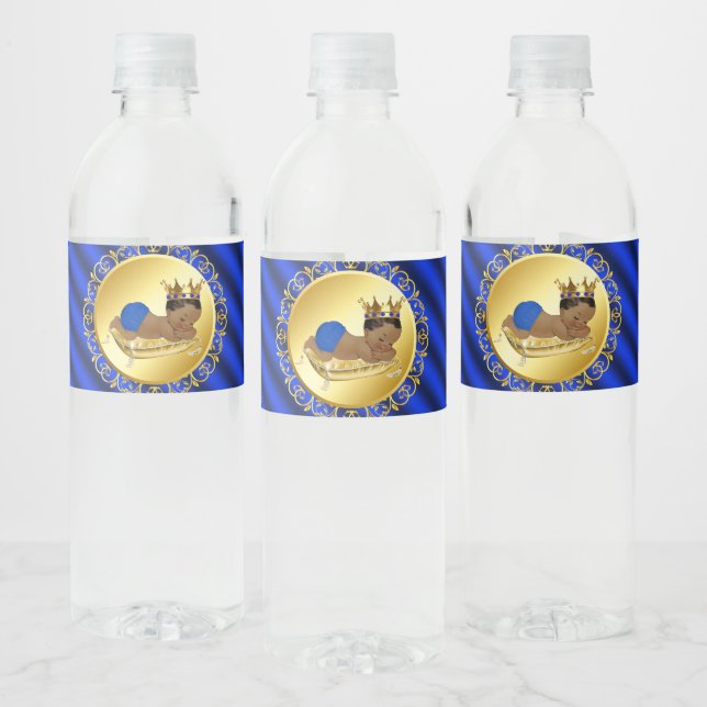 Ethnic Prince Baby shower Étiquettes de bouteille  (Bouteilles)