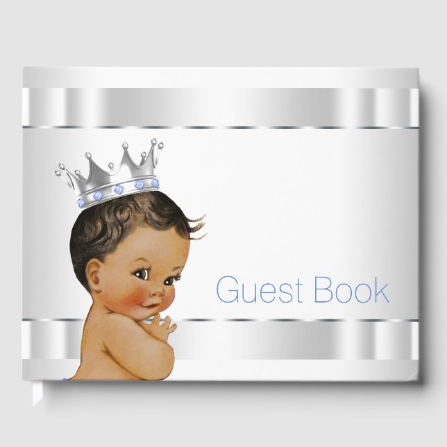 Ethnic Prince Baby Shower Guest Book Gästebuch (Vorderseite)