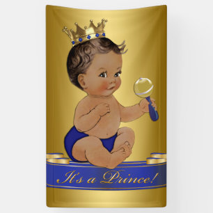 Ethnic Prince Boy Baby Dusche Banner