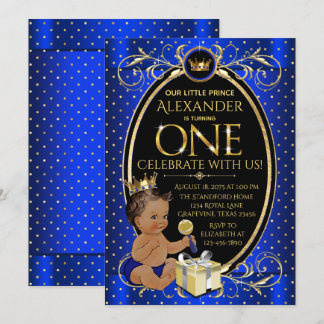 Ethnic Prince First Birthday Party Einladung