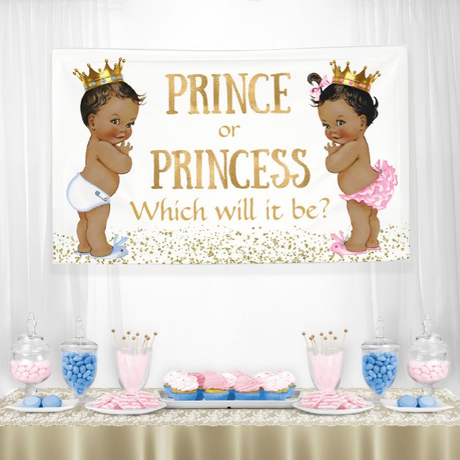 Ethnic Prince Gender Reveal Baby Dusche Banner (Von Creator hochgeladen)
