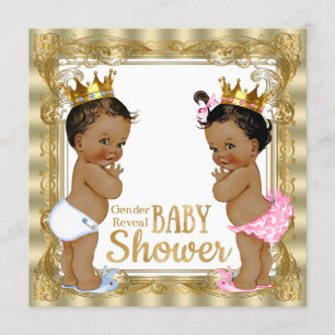 Ethnic Prince Gender Reveal Baby Dusche Einladung