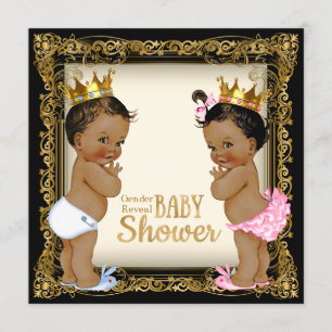 Ethnic Prince Gender Reveal Baby Dusche Einladung