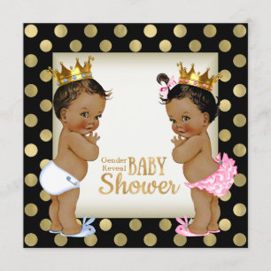Ethnic Prince Gender Reveal Baby Dusche Einladung