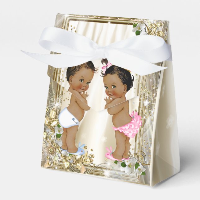 Ethnic Prince Princess Baby Dusche Geschenkschachtel (Vorderseite)