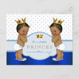 Ethnic Prince Twin Baby Shower Einladung