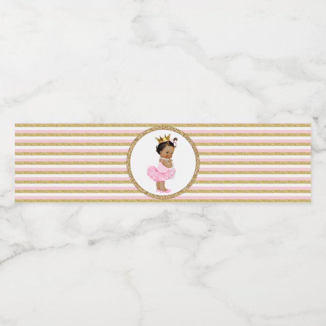 Ethnic Princess Baby Dusche Wasserflaschen Labels (Einzelnes Label)