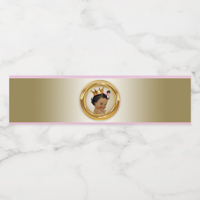 Ethnic Princess Baby Dusche Wasserflaschen Labels (Einzelnes Label)