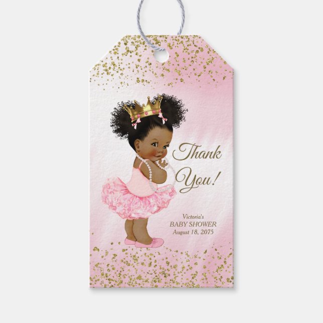 Ethnic Princess Baby shower - Étiquettes cadeaux (Devant)