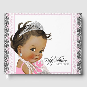 Ethnic Princess Baby Shower Guest Book Gästebuch
