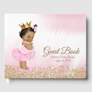 Ethnic Princess Baby Shower Guest Book Gästebuch