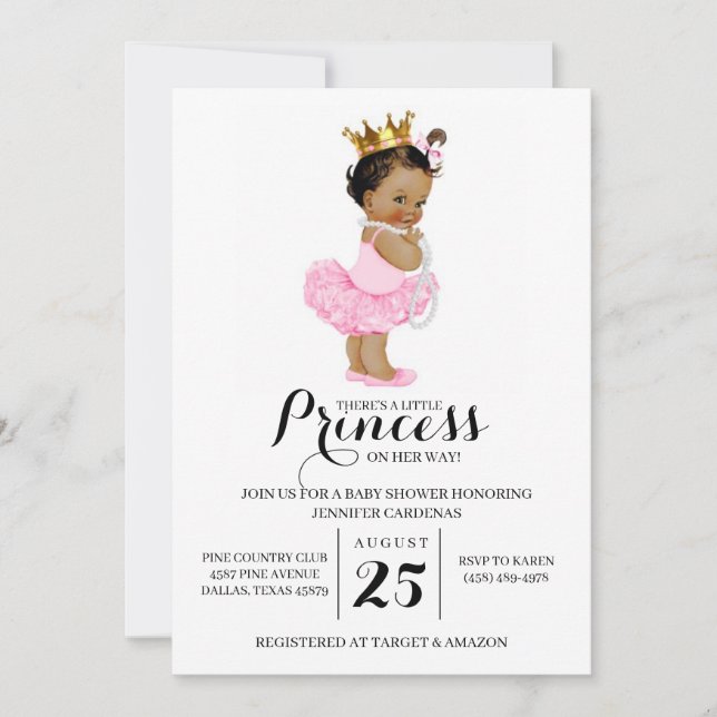 Ethnic Princess Baby shower Invitation (Devant)