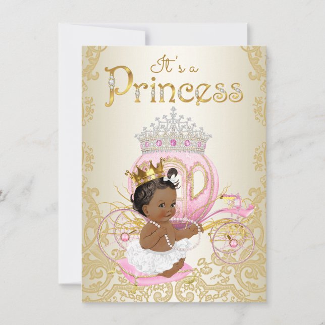 Ethnic Princess Baby Shower Invitations (Devant)