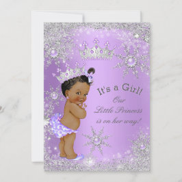 Ethnic Princess Baby Shower Lavender Wonderland Einladung