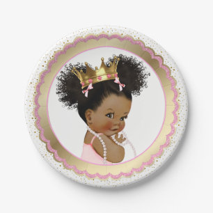 Ethnic Princess Baby Shower Paper Plate Pappteller
